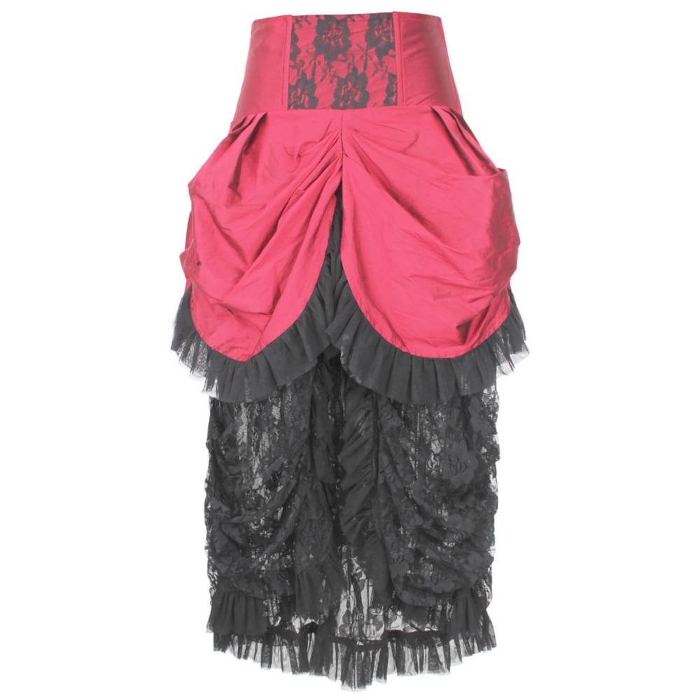Attitude Corsets - GX-211 - Victorian Hoch niedriger Rock - Rot